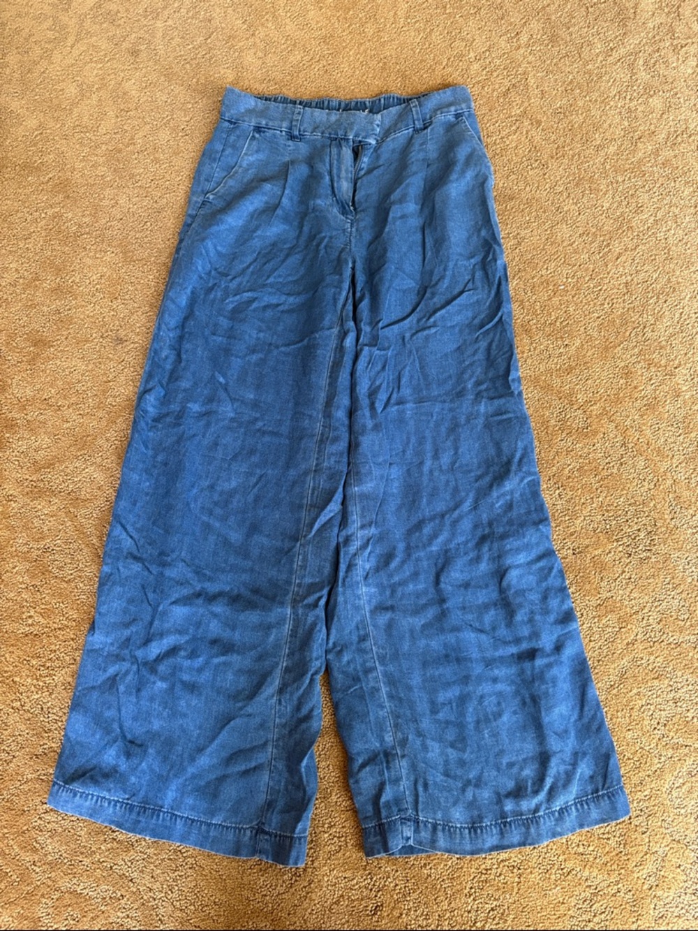 American Eagle Outfitters Blue High-Waist Casual Pants